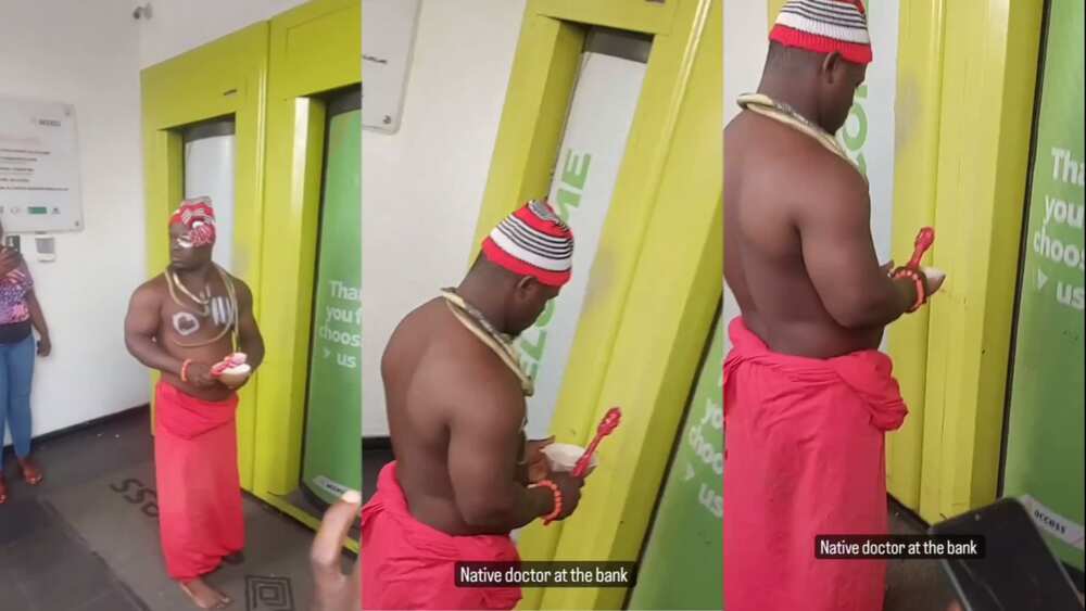 Man storms bank dressed as a herbalist Photo credit: officialngoziezeh Source: Instagram