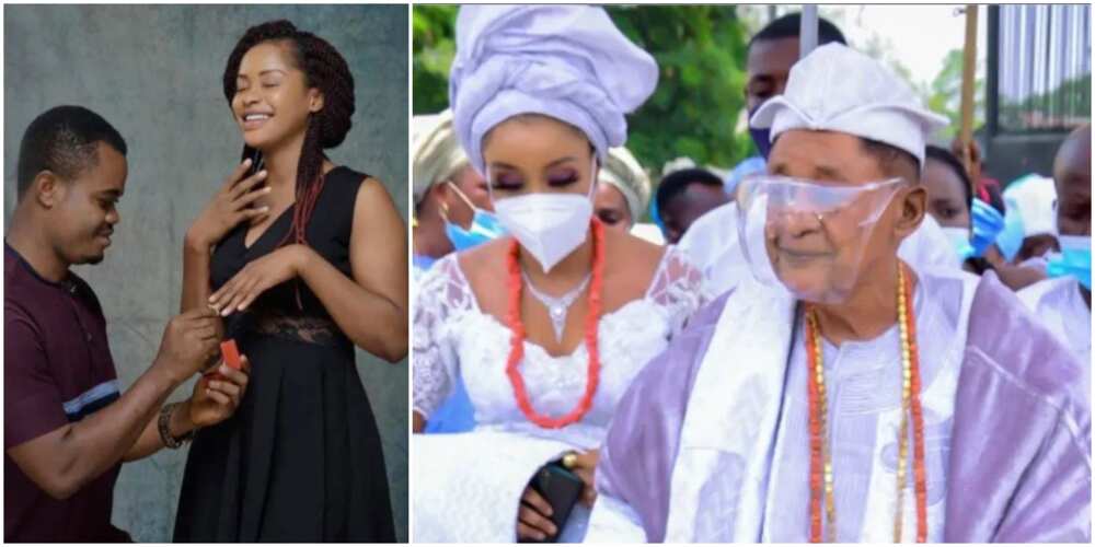 Chioma in viral engagement photos denies being Alaafin of Oyo’s 13th wife