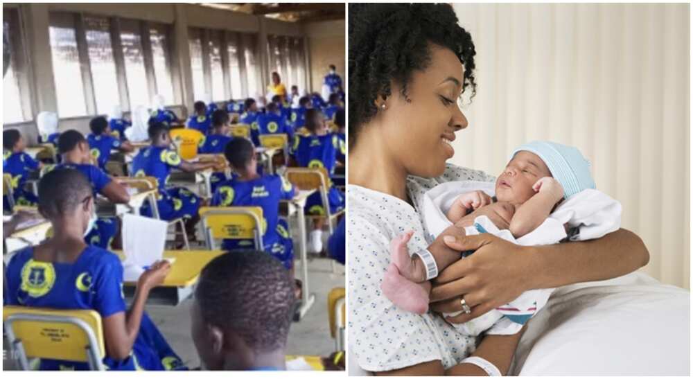 Brave BECE candidate returns to exam hall after delivering baby girl.