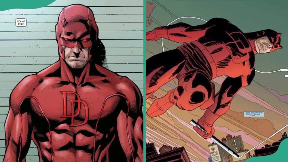 Daredevil in a red outfit