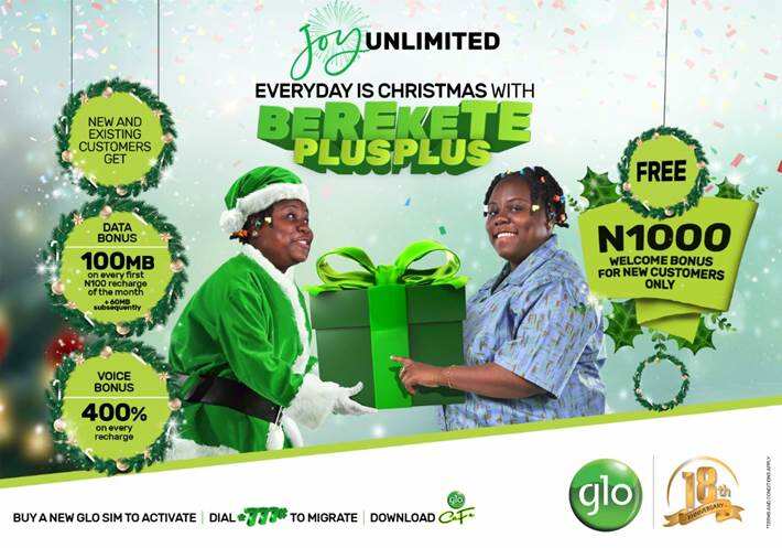 Glo Offers 700% Bonus, Other Unlimited Benefits to Berekete Plus Plus Customers