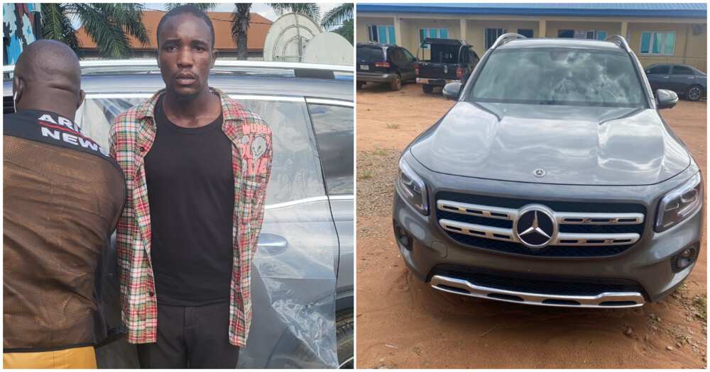 Meshack Sinuphro arrested/ Abuja stolen N55m Benz car/ Man who stole NN5m Benz arrested/Police arrest NN55m Benz car thief