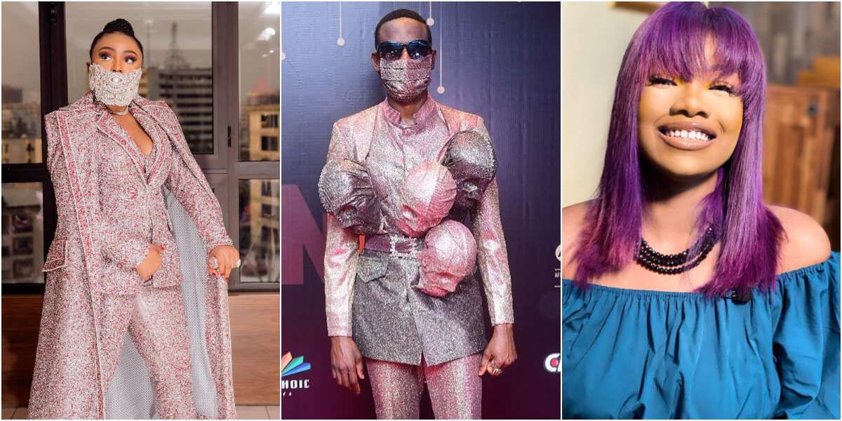 2020 year in review: Tacha, Omashola, Diane, 2 other BBNaija stars whose red carpet outfits got people talking (photos)