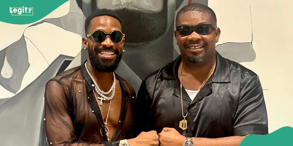 Dbanj and Don Jazzy link up in new photos.