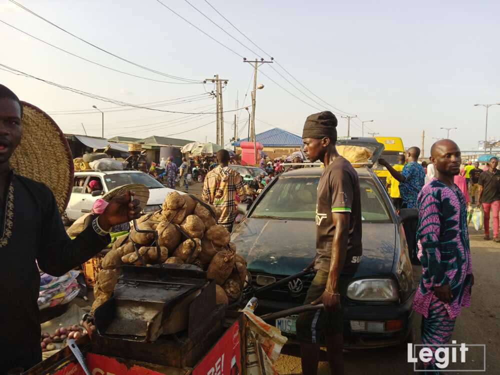 The cost price of yam increased a bit as informed by traders in the market. Photo credit: Esther Odili