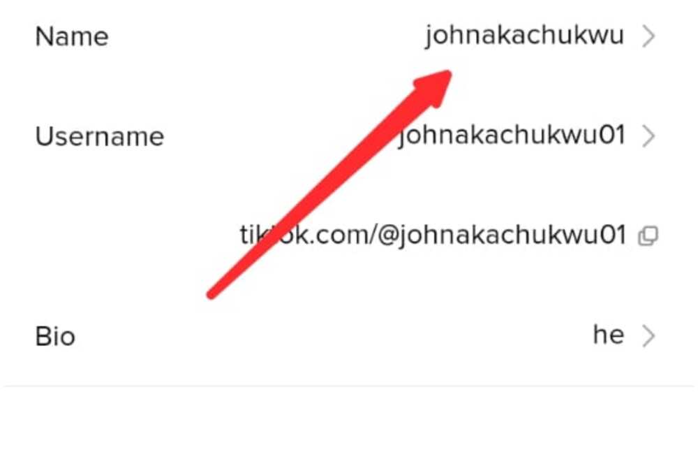 How do you change your name on TikTok?