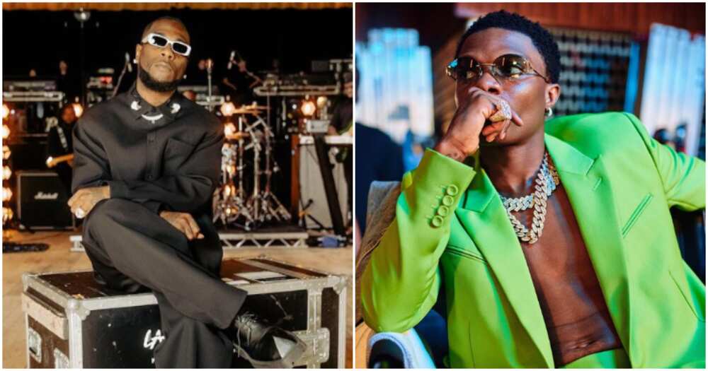 Nigerian singers Wizkid and Burna Boy