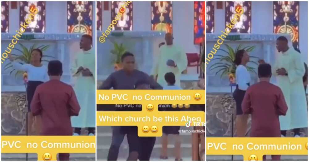 No PVC, no communion, priest