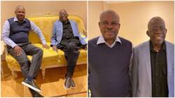 Photos emerge as APC senator Amosun visits Tinubu in London