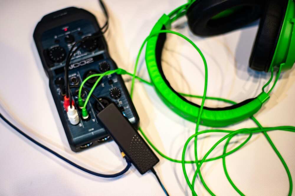 Blind players can use electronic devices such as this one to allow them to rely more on sound rather than sight