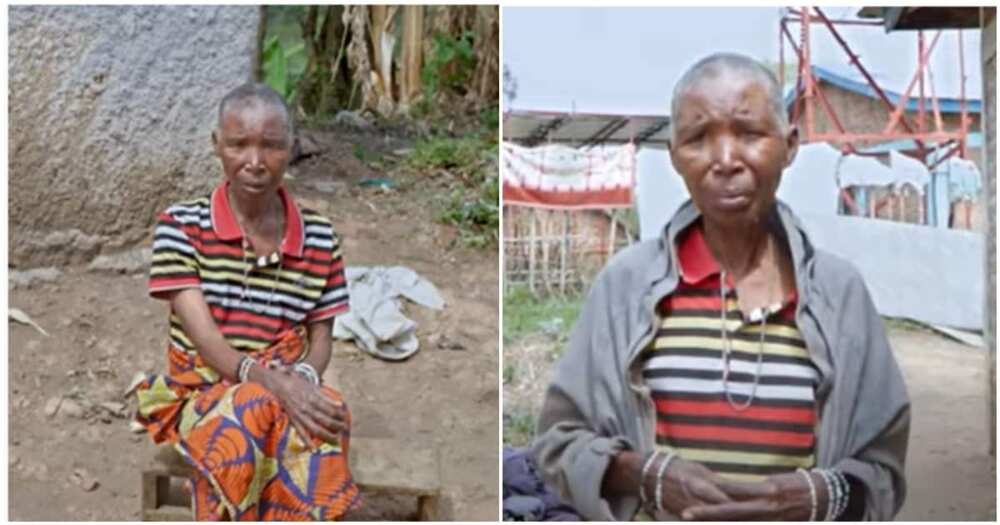 Old woman, Xaveline, Congo, 92-year-old woman, unmarried 92-year-old woman with no kids