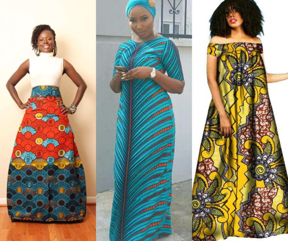 Maxi A line Ankara dresses