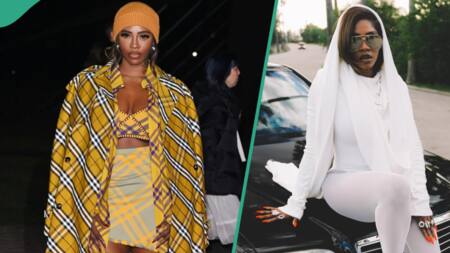 Tiwa Savage turns heads in two trendy outfits, gives fashion goals: "Queen mother wey sabi drip."