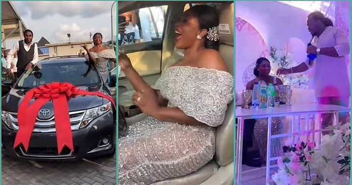 Reactions trail video of bride's family gifting car to their daughter