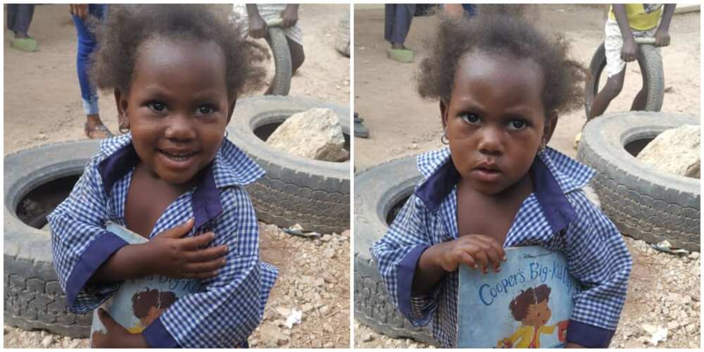 Little Girl who Habitually Loitered around School Gets Enrolled as Pupil, Gets Cash, Gifts Support from People