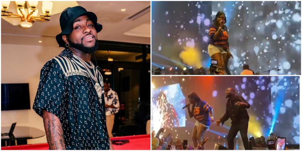 Tiwa Savage joins Davido on stage at his concert