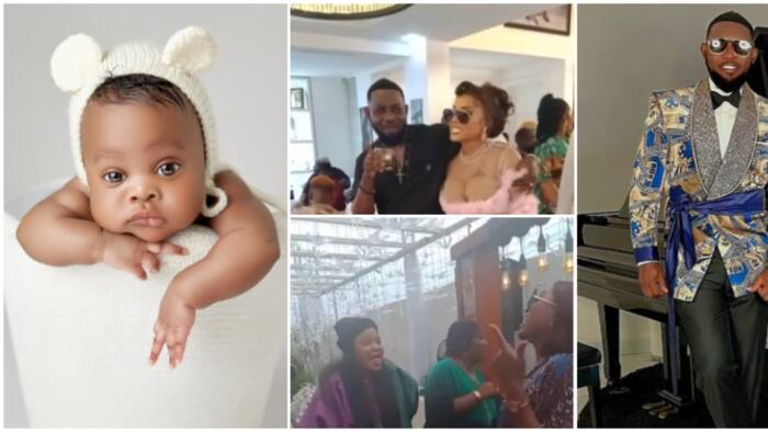 Iyabo Ojo, Toyin Abraham, Alex, other celebs storm AY's luxury mansion for daughter's christening party