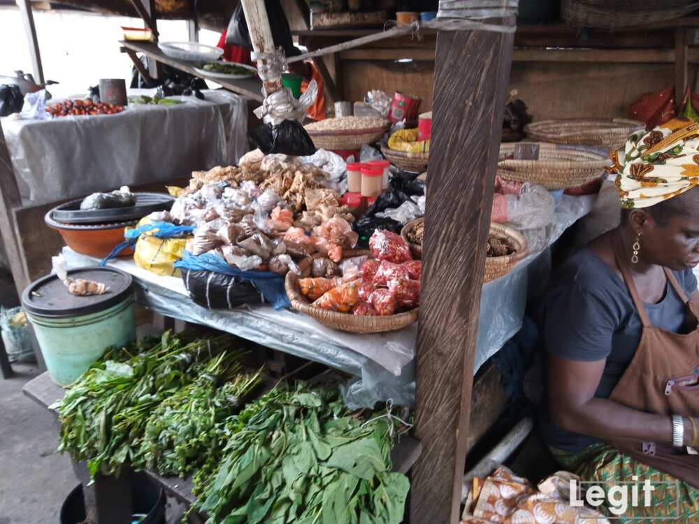 Some traders in the market complain of low profit after daily sales during Easter. Photo credit: Esther Odili