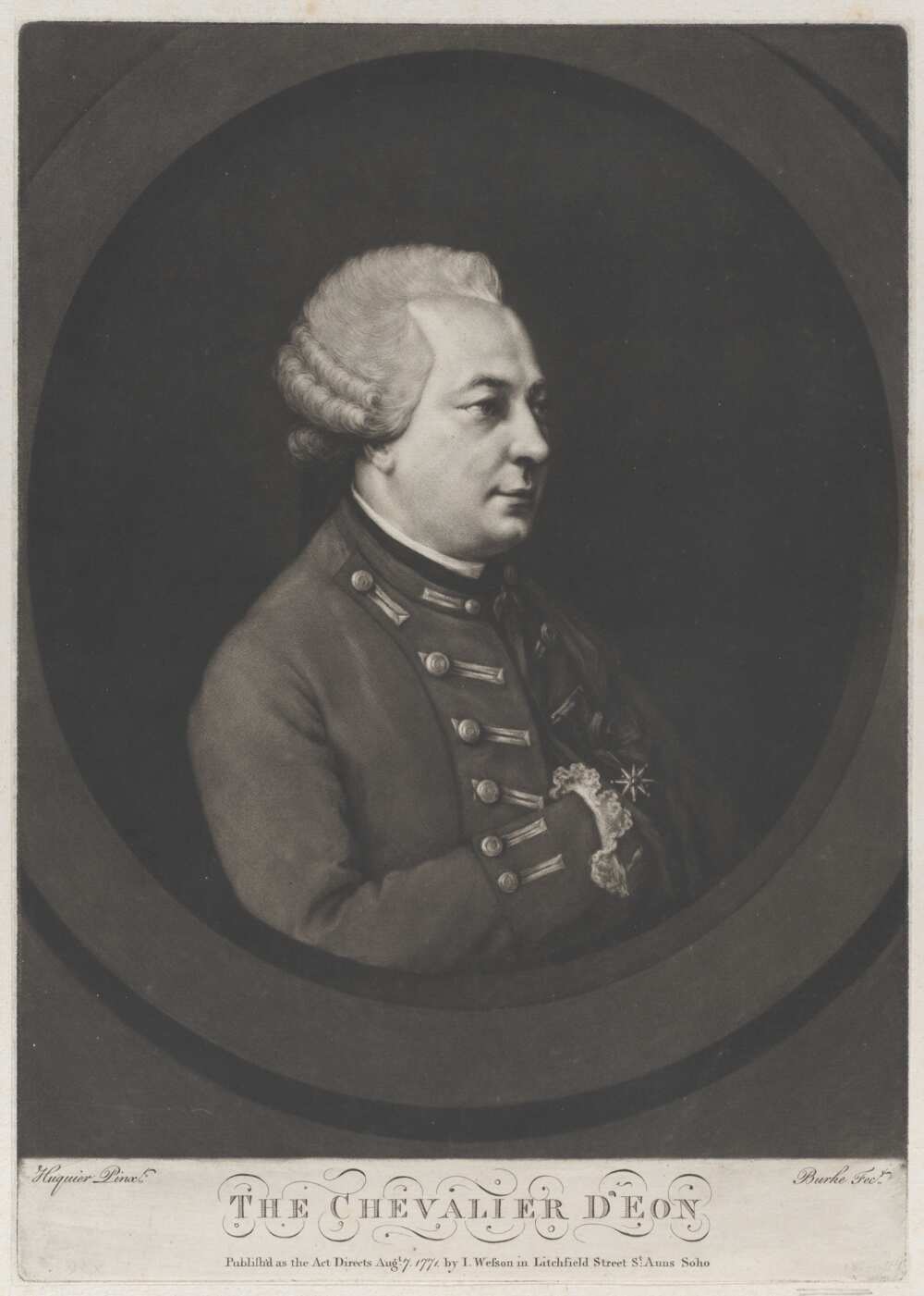Le diplomate Charles Geneviève Louise Auguste André Timothée d'Eon de Beaumont (1728–1810).