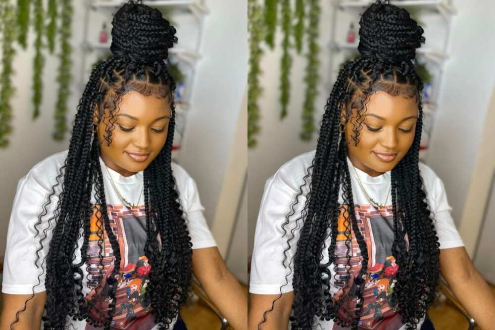 30 Burgundy Knotless Braids for an Elegant Twist