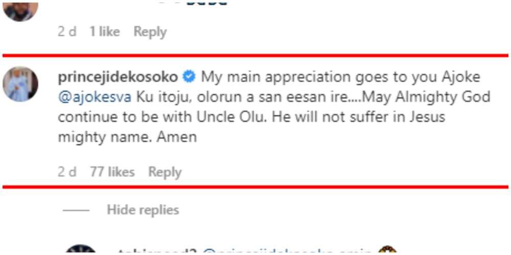 Jide Kosoko reacts to emotional photo of Olu Jacobs