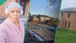 Nigerian lady buys land in France, builds house, shows off its exterior, people question her