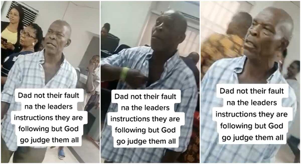 Video: Nigerian man gets angry inside bank over cash withdrawls