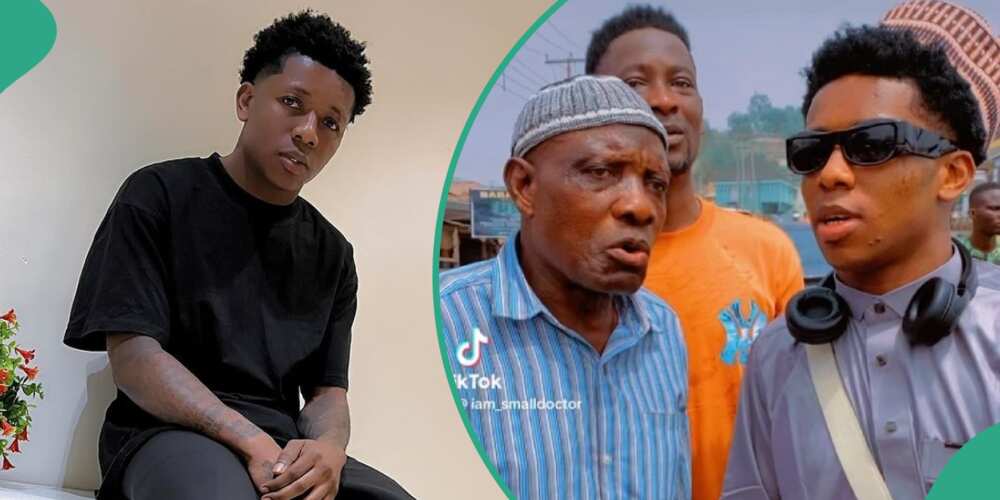 Small Doctor surprises man with a motorcycle.