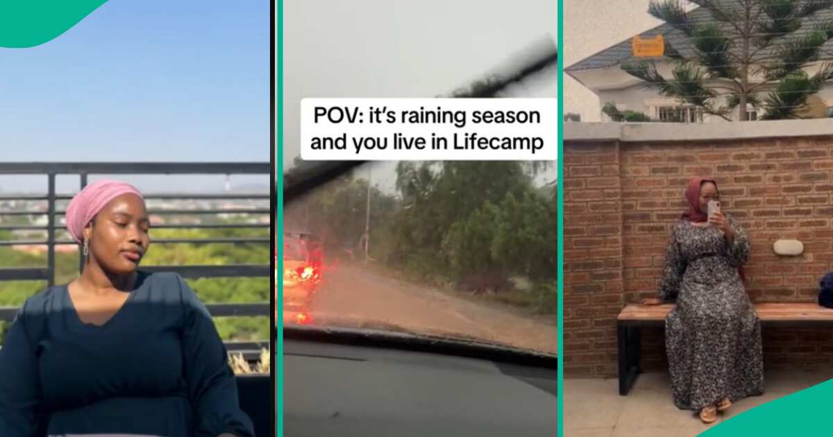 Nigerian lady in Abuja braves flooded roads, offers explanation that it happens all the time