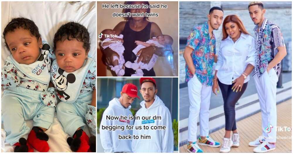 Twin boys, lady dumped for giving birth to twins Twin boys, lady dumped for giving birth to twins