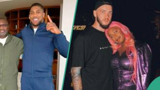 Femi Otedola gushes as Anthony Joshua visits him in Monaco, Cuppy's ex's comment triggers reactions
