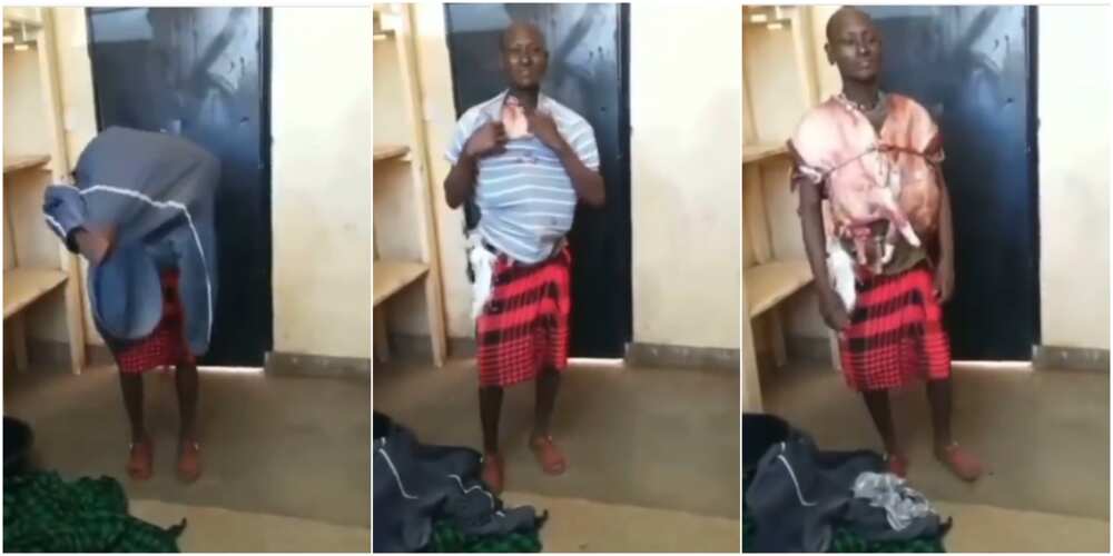 Man straps stolen meat around his body like bullet proof, video of him goes viral