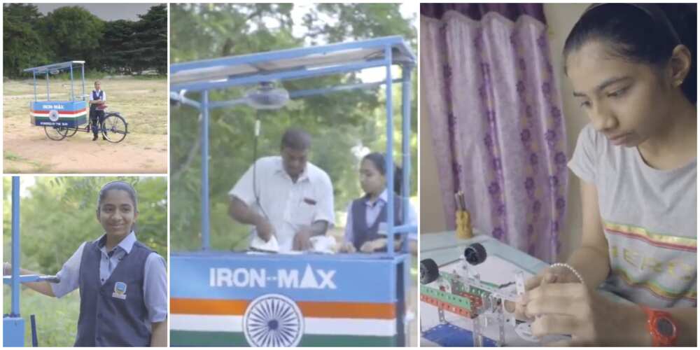 Indian school girl invents solar-powered ironing carts to help combat climate change