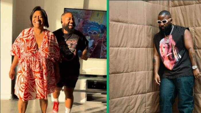 Cassper Nyovest and his mother take on the 'Tshwala Bam' dance challenge in cute video