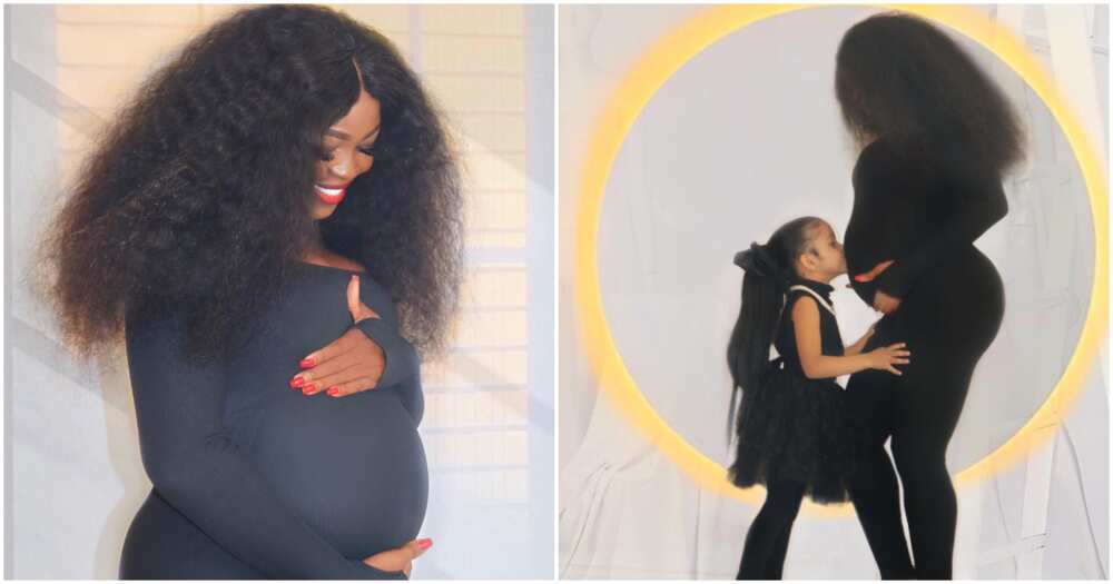 BBNaija's Ka3na shares baby bump photos for second child.