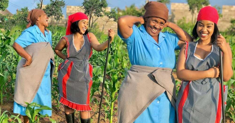 Gogo and grandchild bond while farming, SA reacts: "We love to see it"