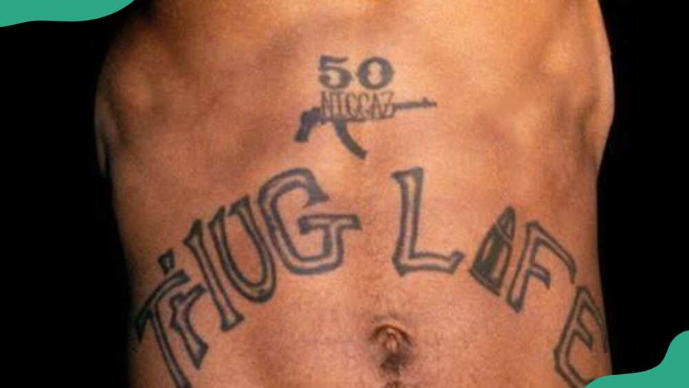 50 NIGGAZ Tupac tattoo
