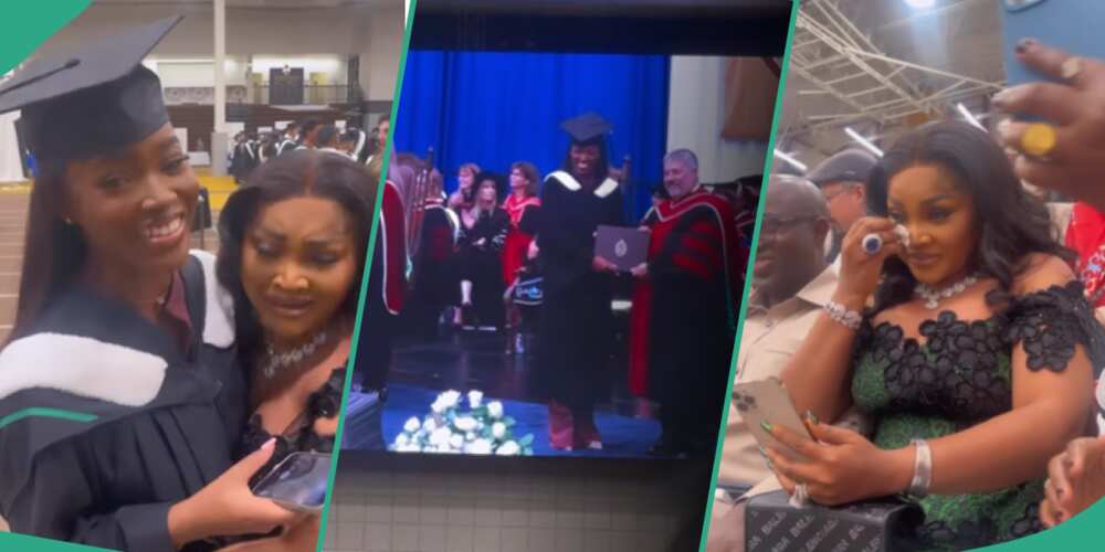Mercy Aigbe's daughter Michelle graduates from Canadian university.