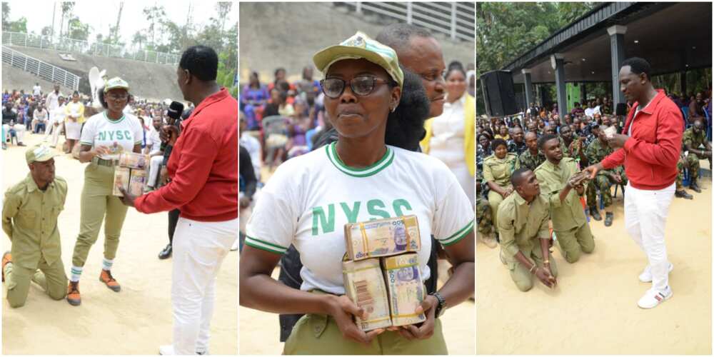 Jubilation as Prophet Jeremiah Fufeyin gifts outgoing and incoming corps members N1.5 million
