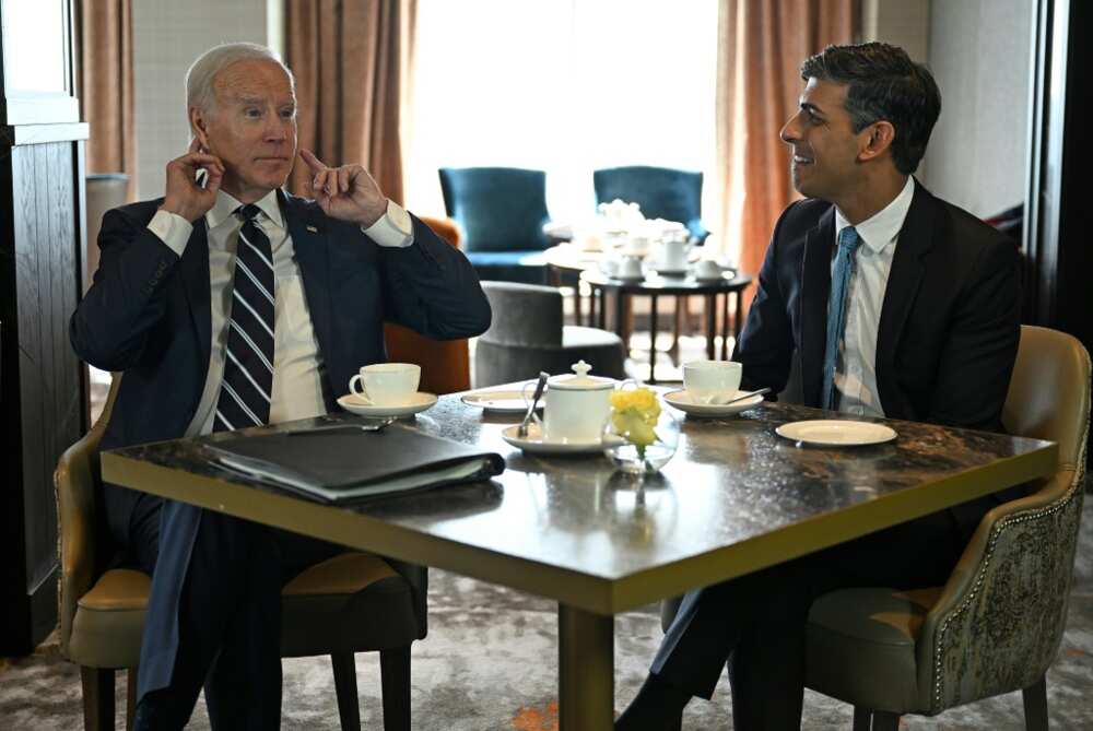 Rishi Sunak (R) and Joe Biden (L) are as a consequence of meet in Washington on Thursday Rishi Sunak (R) and Joe Biden (L) are as a consequence of meet in Washington on Thursday