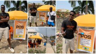 Naira woes: Smart young Nigerian man opens new POS outlet in Lekki, showcases his manager in fine photos