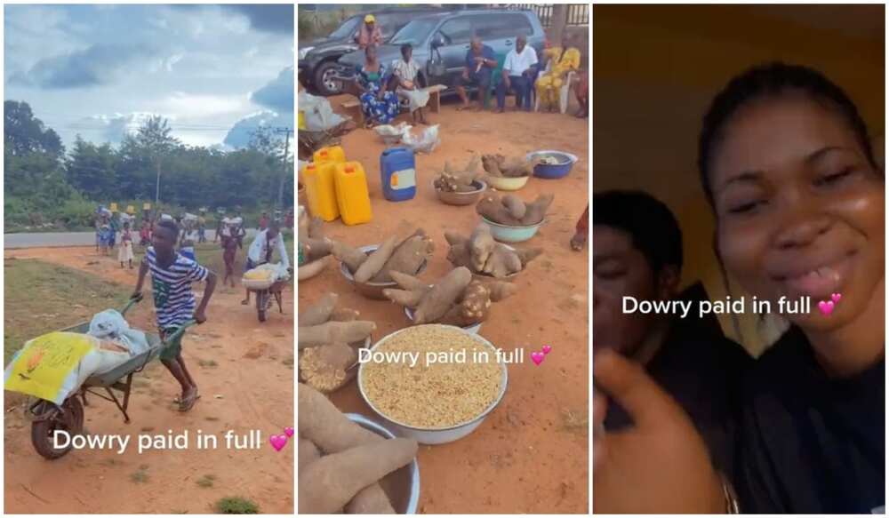 Photos of bride price paid on a Nigerian lady from Etsako, Edo state.
