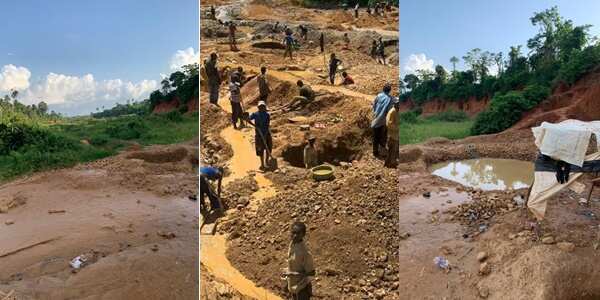 Sites of illegal mining in Osun state.