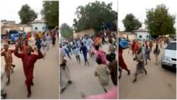 Up NEPA: Children jubilate loudly in the street as electricity is restored to Maiduguri after '56 days'