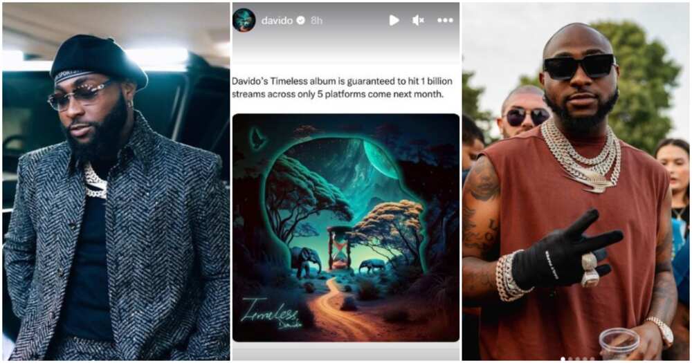 Beryl TV 5faf8e238bd1a2cd “8wks, Timeless Sets Record Maintains no.1 on Chart”: Davido Celebrates As Album Hits 1bn Streams, Fans React 