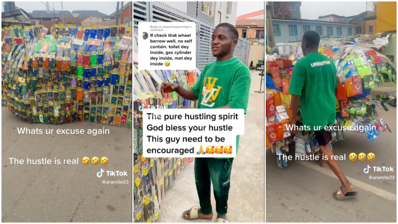 Hawking with a wheelbarrow/Nigerian businessman wowed many.