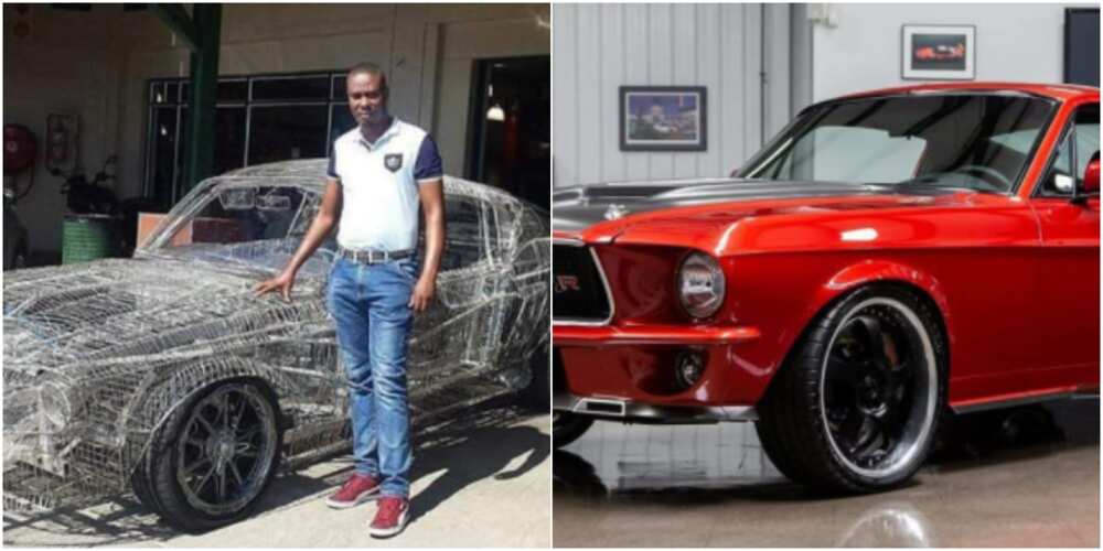 Young man hand-builds replica of 1967 Ford Mustang with wire