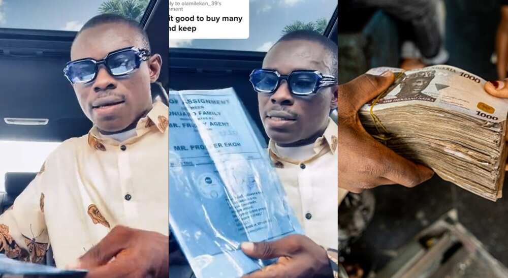 Photos of GehGeh who sold his land for N1 million.