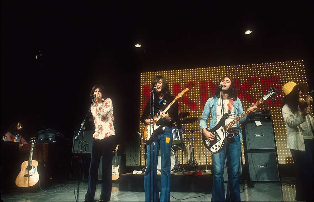 The Kinks performing on stage