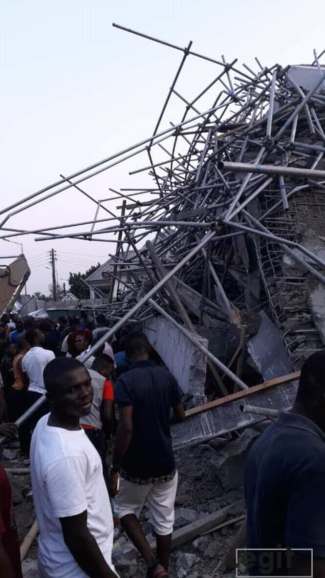 Breaking: Over 200 construction workers trapped as 7-storey building collapses in Port Harcourt